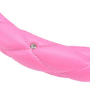 Universal Steering Wheel Cover Leather Shinny Crystal Crown Pink Girl Gift â„–[