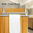 Stainless Steel Bathroom Home Towel Double Bar Rail Holder Storage Rack BQT KXS