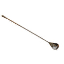 Long Handle Spoon Stainless Steel Mixing Ice Milkshake Spoon  black