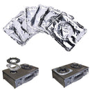 10X Aluminum Foil Square Gas Burner Disposable Bib Liners Stove Covers MDAU 2017