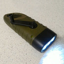 Mini Emergency Hand Crank Dynamo Solar Flashlight Rechargeable LED Light La