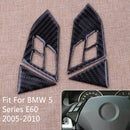 Black Steering Wheel Button Cover Trim Frame Fit for BMW 5 Series E60 2005-2010
