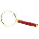 50mm 8X Handheld Magnifier with Wooden Handle Metal Frame Glass Loupe Magni U6E1
