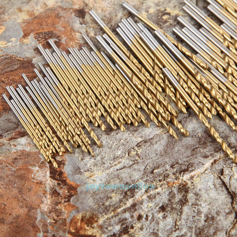 99PCS HSS Twist Drill Bit Set Titanium Coated Home Metal Drilling Tool 1.5-10mm