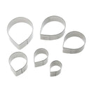 6pcs/set Stainless Steel Cake Fondant Molds Rose Flower Cutters Tools
