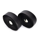 2X Bike Cycling Road Bike Carbon Fiber Handlebar Tape Wrap + 2 Bar Plug black M&