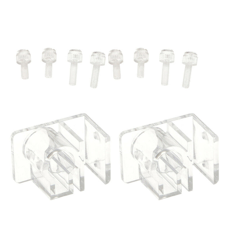 2pcs Clear Durable Acrylic Aquarium Fish Tank Water Pipe Hose Fixing Clip Tube