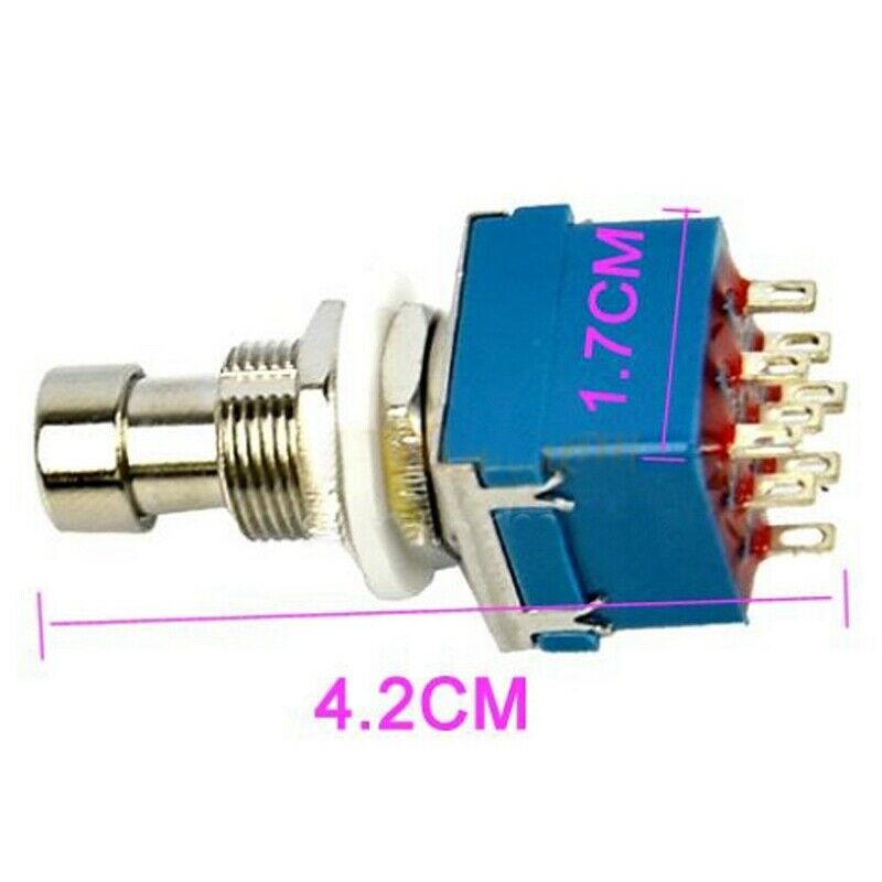 10Pcs 3Pdt 9 Pins Box Stomp Guitar Effect Pedal Foot Switch True Bypass Met