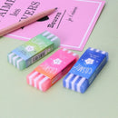 Cute Rubber Colored Stripe Pencil Erasers Star Jelly For Kids School Supplies