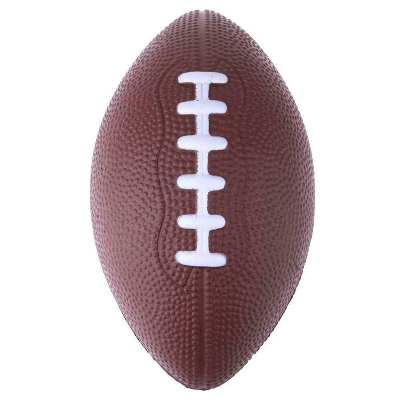 Mini Soft PU Foam Material Brown Anti-stress Rugby Soccer Squeeze Ball
