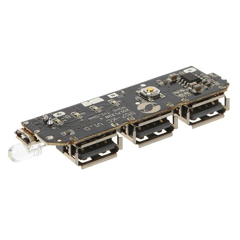 DIY 5V 2.1A 3 USB Power Bank Battery Charger Module Circuit Board Step Up Boost