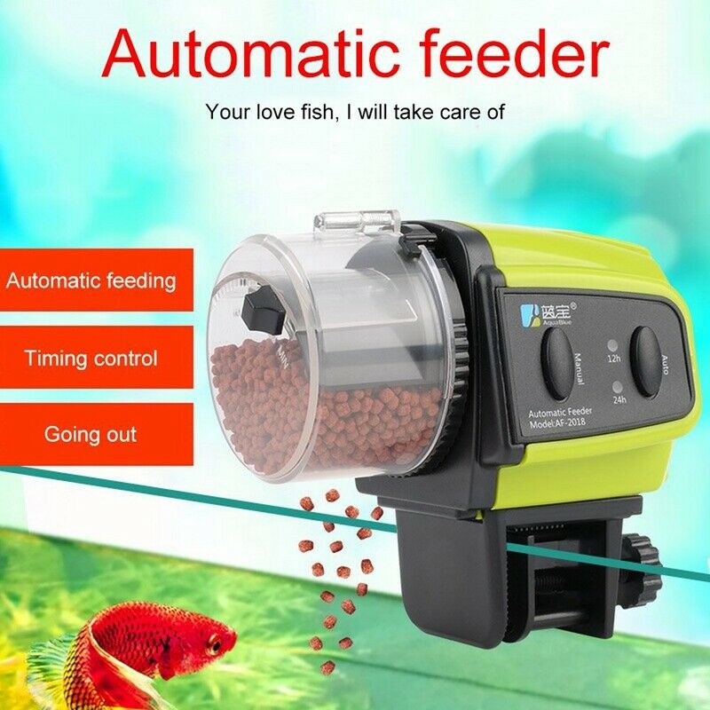 Automatic Aquarium Fish Feeder Lcd Fish Tank Digital Timing Food Feeding De