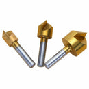 3pcs Single Flute 90 degree Edge Chamfer Countersink Deburring Drill Bit 3/ U7R6