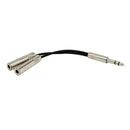 8" Long 1/4" Jack Male To 2X 6.5mm 1/4" TRS Female Audio Y