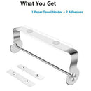 Adhesive Paper Towel Holder Under Cabinet for Home Kitchen & Bathroom Brush