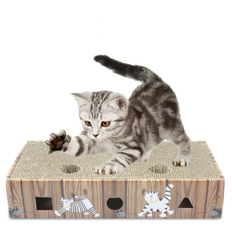 Corrugated Paper Pet Cat Scratching Board Kitten Play Grinding Claw Toys