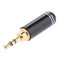 4x 2.5mm Stereo Male Adapter Jack Plug DIY Solder 3 Pole Audio Connector