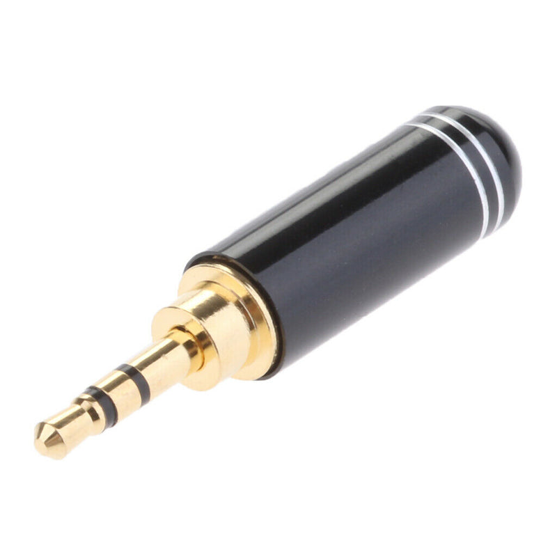 4x 2.5mm Stereo Male Adapter Jack Plug DIY Solder 3 Pole Audio Connector