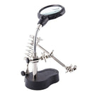 Adjustable 3.5X 12X Helping Hand Soldering Irons Stand Clip Led Light Magni