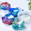 Transparent Silicone Round Square Ashtray Mould Mould Square Diy Epoxy Jewe C9K1