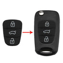 3 Buttons Rubber Pad for Hyundai Kia Flip Remote Car Key Shell (No Letter)