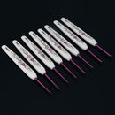 8pcs Soft Handle Aluminium Head Crochet Hooks Sweater Sewing Needles Set