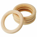 5x Wooden Ring For Crafting DIY Craft Jewelry Making 70mm