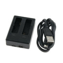 Dual Battery Charger for SJCAM SJ8 Pro/ SJ8 Plus/ SJ8 Air Travel Desktop USB