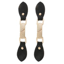 2 Set PU Leather Toggle Closure Buttons with Metal Buckles for Jacket Duffle