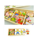 Wooden Baby Bear Changing Clothes Puzzle Set Kids Educational Toys Gift Hot dsf