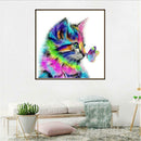Cat Butterfly 5D Full Drill Diamond Painting Embroidery DIY Cross Stitch(A)