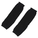 Ladies Winter Stretchy Cuff Fingerless Black Knitted Long Gloves Arm Warmer