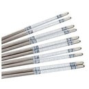 5 Pairs of Blue and White Porcelain Pattern Stainless Steel Non-slip Chines Z1N2