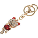 Rhinestone Crystal Keyring Charm Pendant Purse Bag Key Ring Chain Keychain  D8E4