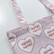 Women Canvas Handbags Tote Heart Letter Reusable Portable Shopping Shoulder Bag