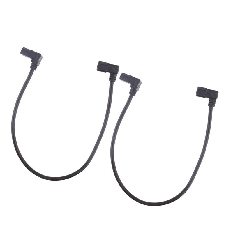 Lovoski 2Pcs IEC 320 C14 To C13 Converter Power Adapter Cable Angled 60cm