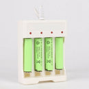 White AA/AAA Rechargeable Battery Smart Charger Universal USB 4-slot charging