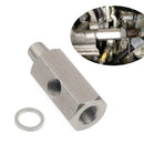 1/8" BSPT Oil Pressure Sensor Tee to NPT Adapter Turbo Supply Feed Line Gauge