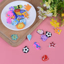 30Pcs diy cartoon colorful animal flower beads pendants making beads toy3cL