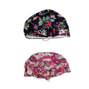 2/set Women Men Printed Cotton  Hat Bouffant Scrub Cap  Cap