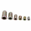 50 Pcs M4/M5/M6/M8/M10 Zinc Alloy Hex Socket Screw Inserts Threaded Insert
