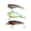 3pcs Lot Fishing Lures Mixed Set Minnow Crankbaits Topwater Popper Hook