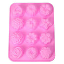 12 Shapes Silicone Mooncake Mold Handmade Soap Mould Cake Decorating Tools