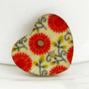 100x Multicolor Heart Shaped Wood Sewing Buttons Scrapbooking