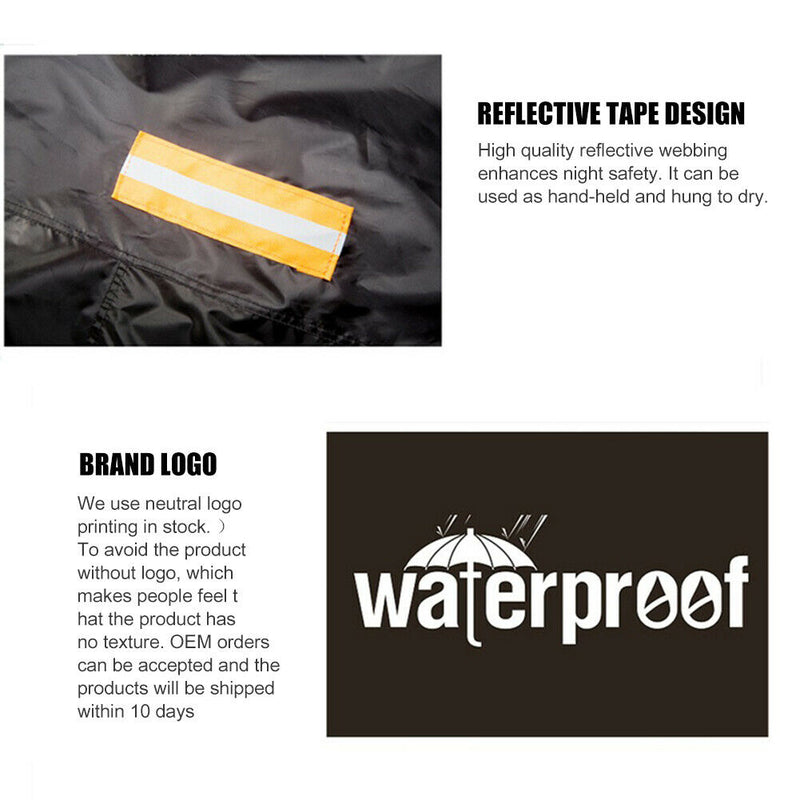 Reflective Waterproof Bicycle Cover Anti UV Bike Sunscreen Dust Cover Black