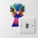 DIY Bird Diamond Painting Luminous Switch Stickers Home Wall Decals Decor