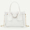 Transparent PVC Shoulder Handbag Jelly Chain Totes Composite Set (White)