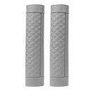 2pcs Car Safety Seat Belt Covers PU Leather Shoulder Protection Pad (Grey)