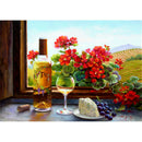 Diamond Painting Cross Stitch Rhinestone Mosaic (WLL1441 Window Flowers) A