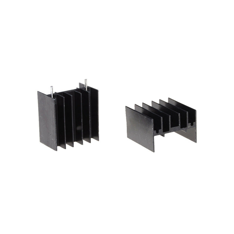 10Pcs 25*23*16MM TO220 Transistor Aluminum Radiator Heat Sink With 2Pin B Ew